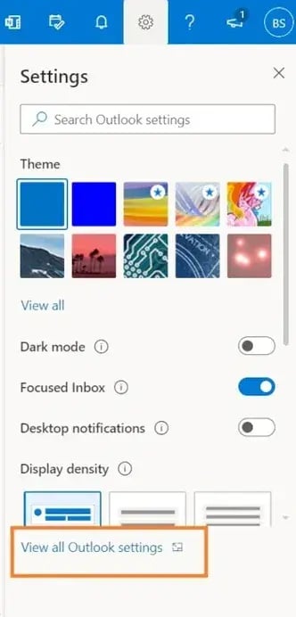 how to whitelist an email in outlook view all settings